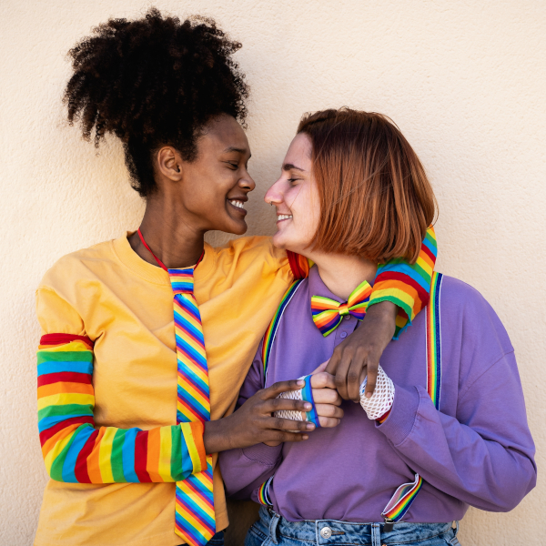 LGBTQ and gay couple seeking gender-affirming care