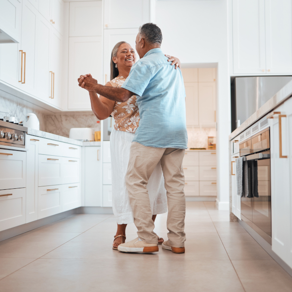 Couple dancing after bHRT